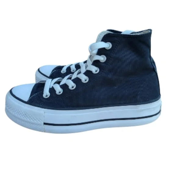 Converse Lift Platform All Star Chuck Taylor Black White Hi Sneaker Women 6.5 - Picture 11 of 11